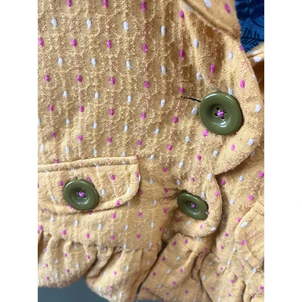 Matilda Jane Goodness Girls Peplum Jacket Mustard Yellow Dotted Size‎ 4 4T